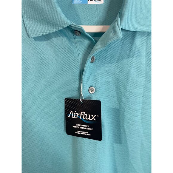Pga Tour Airflux Mens Light Blue Polo Shirt L - Picture 3 of 11